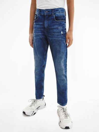 Calvin Klein Ruhák HU504643 | Calvin Klein Tapered Fiu Farmernadrág Sötét Kék